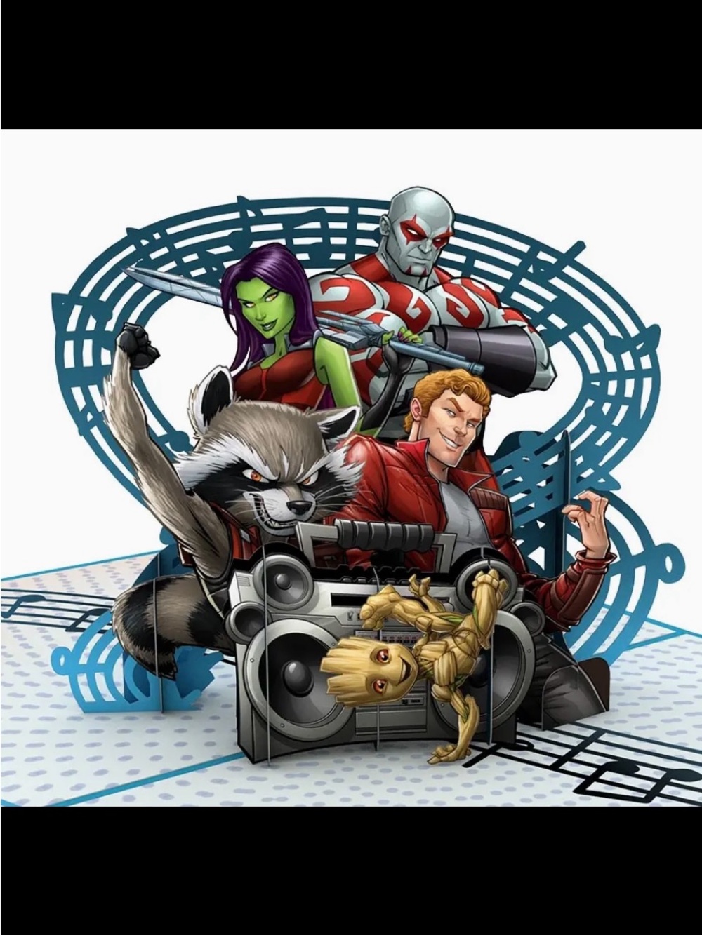 Lovepop Guardians of the Galaxy 3-D Birthday Card. Price firm.